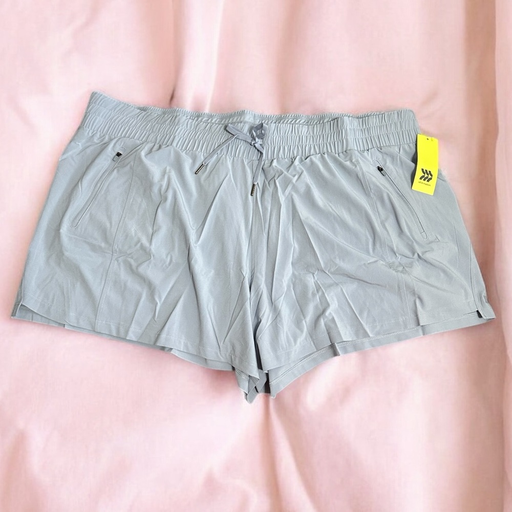 189. All In Motion Blue Gray Athletic Shorts